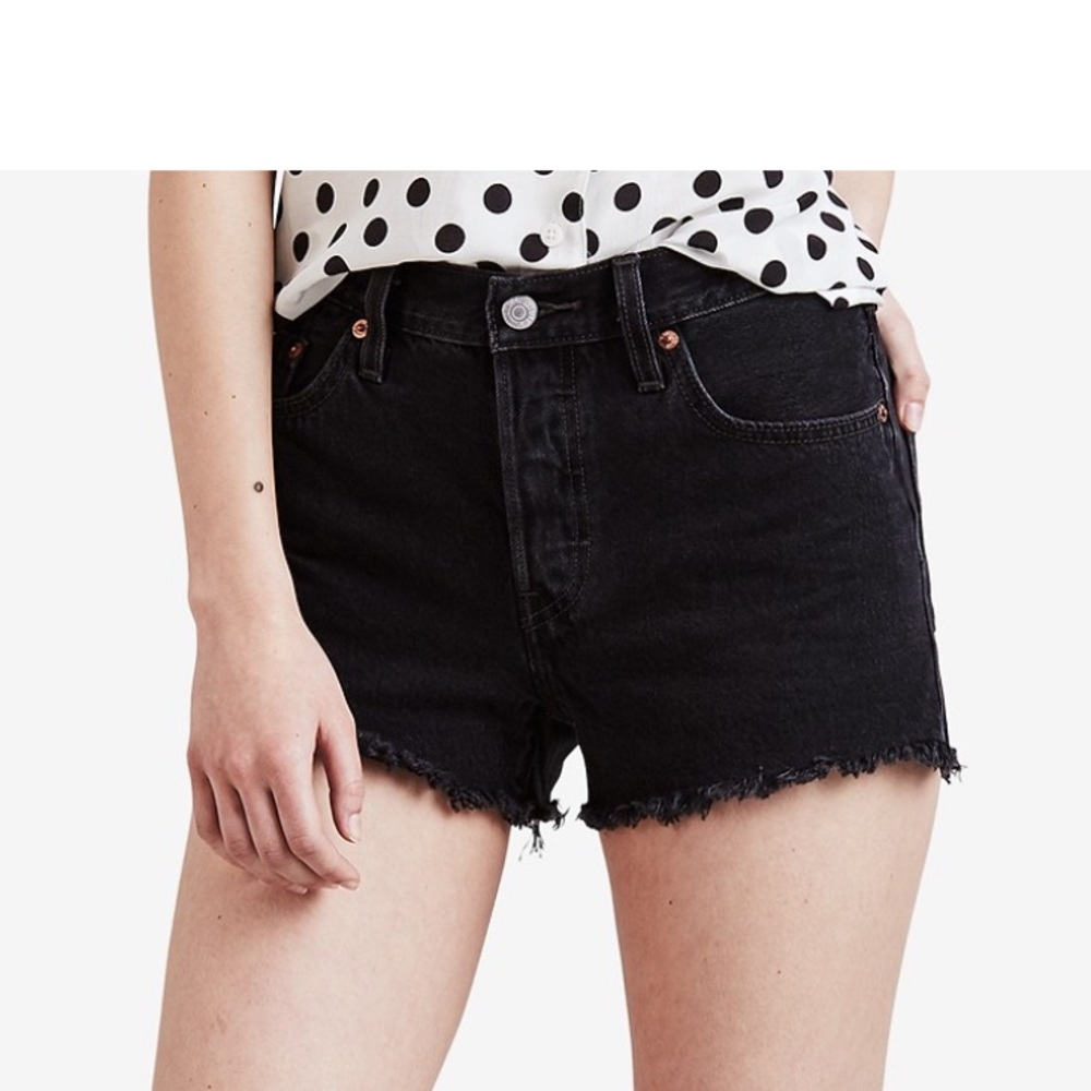 Women's 501 Cotton High-Rise Denim Shorts LEVI WITH TAGS